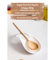 Akrilik Beyaz Tezgah Üstü Kirli Kaşıklık & Kepçe Altlığı