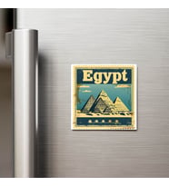 Mısır Egypt - Posta Pulu Temalı Ülke - Baskılı Buzdolap Magneti Kare - 9x9 cm