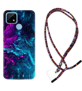 Realme C11 C21 C21Y C25Y C11 2021 Kılıf Boyun Asklı Rasta Silikon Explosive 1734