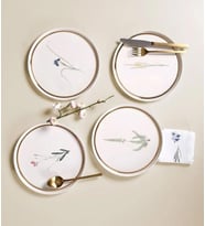 Porland Botanical 21 Cm Pasta Tabağı 4 Desen (Karışık)