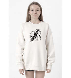 Steins Gate Okabe and Kurisu Beyaz Kadın 2ip Sweatshirt