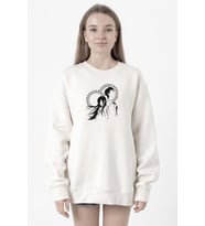 Steins Gate Okabe and Kurisu Beyaz Kadın 2ip Sweatshirt
