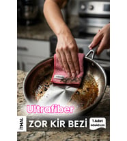 İthal Ultrafiber Zor Kir Bezi, Ovma Bezi, Tezgah Bezi Pembe Renk Bez 40x40 cm - 300 Gsm