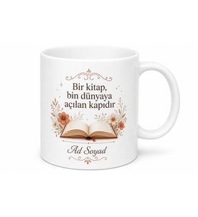 Kitap Sever İçin Özel Tasarım Seramik Baskılı Kupa Bardak Okuma Keyfi Hediyesi