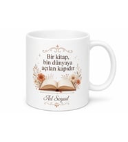 Kitap Sever İçin Özel Tasarım Seramik Baskılı Kupa Bardak Okuma Keyfi Hediyesi