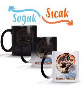 Mortal Kombat Jonny Cage Game Sihirli Kupa Bardak Porselen
