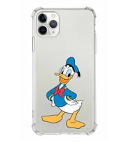 Apple iPhone 11 Pro Uyumlu Köşe Korumalı Antişok  Kapak Donald Duck Tasarımlı Şeffaf  Kılıf