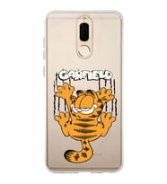 Huawei Mate 10 Lite Uyumlu Garfield Desenli Şeffaf Telefon Kılıfı