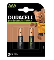 Duracell Şarjlı 750 mA İnce AAA Pil 2'li