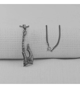 Viking İskandinav Savaşcı Baltası  925 Ayar Gümüş Erkek Kolyesi