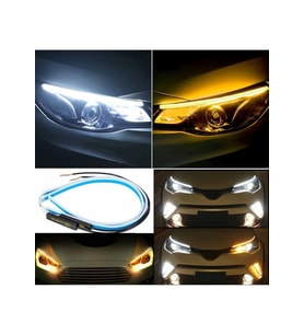 Far İçi Ve Far Üstü Kayar Led Sarı Sinyalli, Gündüz Farı 60 cm 2'li