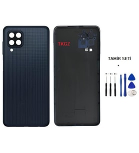 Samsung Galaxy M22 - SM-M225 FULL Kasa Arka Kapak Takım SİYAH - TAMİR SETİ