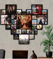 Kişiye Özel 25 Fotoğraflı Ahşap Kolaj Tablo