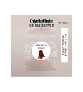 Kişiye Özel Etiketli - Kilitli Çerez Poşeti (100 Adet)