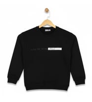 Erkek Çocuk Önü Baskılı Sweatshirt BGL-ST05235 (Siyah)