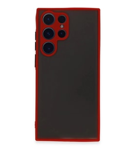 Durukar® Samsung Galaxy S23 Ultra Kılıf Montreal Silikon Kapak - Kırmızı
