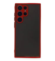 Durukar® Samsung Galaxy S23 Ultra Kılıf Montreal Silikon Kapak - Kırmızı
