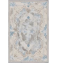 Eliana Home Baskılı, Yıkanabilir Kaymaz Taban Salon Halısı LNA0475 100x150 cm (Gri)