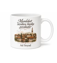 Hemşehri Muhabbeti Temalı Baskılı Kupa Bardak Hediye Porselen Mug