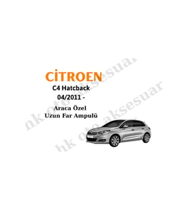 Citroen C4 Hatcback 04/2011 - Araca Özel Uzun Far Ampulü h1