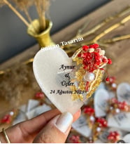 6 Cm- 20 Adet Söz Nişan Düğün Kız Erkek Bebek Yenidoğan Sünnet Hediyelik Buzdolabı Magneti (Kırmızı)