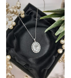 KOLYE / İNCİ KOLYE / SEVGİLİLER GÜNÜ KOLYE / ÇİÇEK KOLYE / GÜL KOLYE / 316 L ÇELİK KOLYE