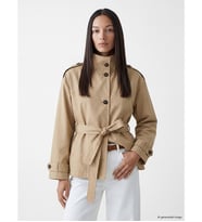 LC WAIKIKI Bej Kuşaklı Oversize Kadın Trençkot