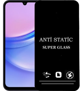 Samsung Galaxy Uyumlu A15 Anti Statik Ekran Koruyucu Toz Tutmayan Kırılmaz Cam