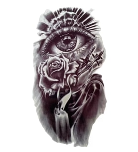 Caş Dekorasyon Göz Figürlü Geçici Dövme Tattoo