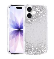 iPhone 17 Kılıf Airbag Tasarımlı Damla Taşlı Şeffaf Pera Silikon Kılıf