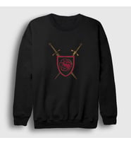 Presmono Unisex Siyah Swords Targaryen House Of The Dragon Sweatshirt 344638tt