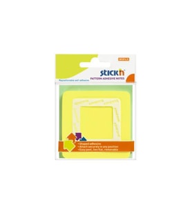Hopax Stickn Yapışkanlı Not Kağıdı Kare şekilli 50 Yaprak 70x70 mm Sarı