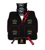 Opel Uyumlu Nakış İşlemeli Oto Paspas + Siyah 2'li Boyun Yastığı + Konfor & Aksesuar Seti