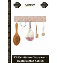 #Askılık Banyo Mutfak Kapı Arkası Duvar Askı Seti 5'li Kendinden Yapışkanlı Güçlü Şeffaf Askılık