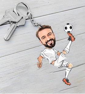 Kişiye Özel Futbolcu Tasarımlı Karikatür Anahtarlık 116