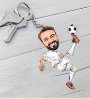 Kişiye Özel Futbolcu Tasarımlı Karikatür Anahtarlık 116