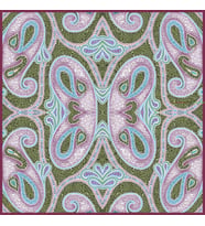 Mandala Desen İtalyan Şifon Seri Eşarp Eşarp Askısı İle Birlikte 140x140 cm Gül 