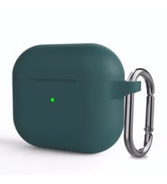 Microsonic Apple AirPods 3 Askılı Mat Silikon Kılıf Koyu Yeşil