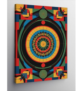 Kanvas Tablo Dönen Mandala Deseni