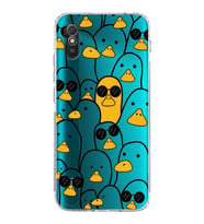 Xiaomi Redmi 9A  Kamera Korumalı Kapak Duck Tasarımlı Şeffaf  Kılıf