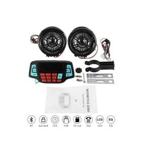 Motosiklet Alarm,MP3+Fm Çalar Su Geçirmez Lcd Ekran Motor MP3 Çalar