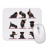Rottweiler Yoga Rotfaydır Pug Köpek Yoga Mouse Pad