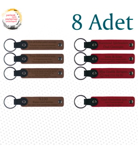A Kahve & Kırmızı, Matematik Öğretmeninden Öğrencilere Anı 8’li Set, Kişiye Özgü Mesajlı Deri Hatıra