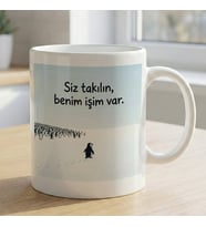 BK Gift Nihilist Penguen Beyaz Kupa Bardak -12, Ofis ve Hediye Kupası, Arkadaşa Hediye