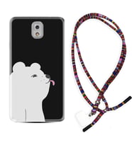 Samsung Note 3 4 5 8 9 20 Ultra 10 Lite Kılıf Boyun Asklı Rasta Silikon Panda Sevimli 1738