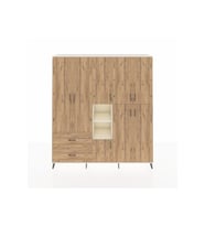 Hyperion Gardrop 12 Raflı 2 Çekmeceli Tek Askılı 220x44x243 Aytaşı-Çam/Çam