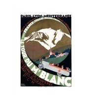 1927 Le Tour De Mont Blanc Fransa Plm Seyahat Posteri Tablo Ahşap Poster Dekoratif