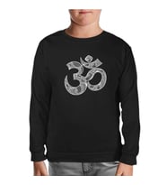 Yoga - Om Mandela Siyah Çocuk Sweatshirt