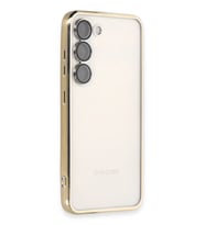 Galaxy S23 Kılıf Lensli Silikon - Gold