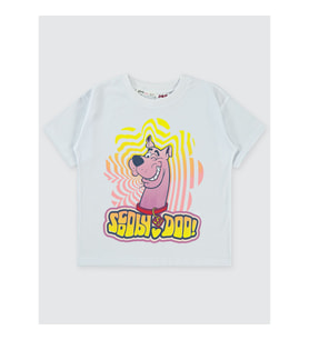 Scooby Doo Kız Çocuk Tişört 6-9 Yaş Beyaz